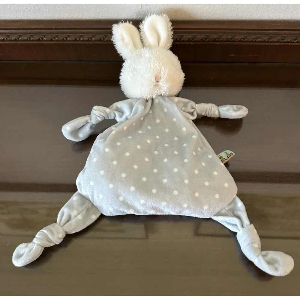 Bunnies By The Bay Rabbit Knotty Buddy Lovey Baby Security Blanket Light Blue‎